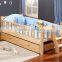 Storage Drawer Design Wooden Baby Cot Bed