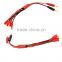 High Quality 1 to 6 JST Plug to 4mm Banana Plug Balance Charge Cable for RC Multirotor Quadcopter Airplane Car