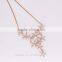 2016 Trendy Flower Pendant Necklace with Crystal Rhinestone Zircon Stone 18K Gold Plated Jewelry Valentine's Day Gift GJ-109