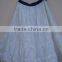 Women White color decent embroidery pattern knee length formal party wear short skirt