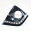 12v 7000k White LED daytime running lights DRL with fog lamp cover for Toyota Corolla 2014 DRL