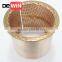 Customized self-lubricating wrapped bronze bushing