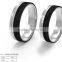 New Products 6MM 925 Silver With CZ Carbon Fiber Ring for Couples