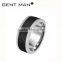 Black plating titanium jewelry men's ring , Tungsten carbide rings for men