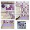Attractive Purple Circle Pattern Plastic Bathroom Accessories Sets