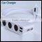 3 Cigarette Lighter Hub Outlets Portable Mobile 4 Port Usb Car Charger