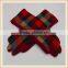Thinsulated Separated FIve Fingers Great Checkered Handmade Ladies Gloves Wholesale