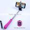 portable mini hand held monopod selfie stick with wire control mini hand held monopod