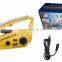 LED emergency camping lantern,bright led lighting,solar rechargeable led light hand crank dynamo radio flashlight