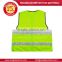 600D fluorescent yellow PU coating oxford reflective vest