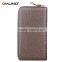 QIALINO Wholesale Zip Wallet Genuine Leather long purse wallet handbag