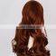 long silky straight wavy burgundy doll wig with heat resistant fiber