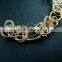20cm 14K light gold plated brass faceted circle round oval link fashion DIY bracelet supplies 1900065