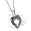 31*34mm Stainless steel antiqued silver eagle's wing hollow heart pendant charm fashion necklace steam punk jewelry 6340054
