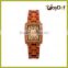 elegance fashion watches bamboo wood watch red 100% Natural and original watch box