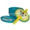 Three layers oval shape kids plastic lunch box with handle