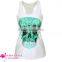 Cheap Pinky Skull Printed Summer white Tank Top BX123 tank top women