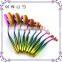 Soft fine hair Custom Private label tooth multi-purpose rainbow oval makeup brush set 10pcs