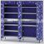 10 TIER CANVAS FABRIC SHOES RACK SHOE STORAGE CABINET RAIL ORGANISER ZIPPER STAND