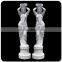 Garden decoration hot sale stone carvings and sculpture column with woman statue sculpture