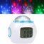 2016 New Children Room Sky Star Night Light Projector Alarm Clock with Sleeping Music and Thermometer