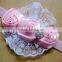 CF0853 Fashion Custom Lace Trim Baby Headband Manufacturer