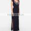 Boho Sleeveless Side Slit Maxi Plus Size Long Embroidered Dress HSd5179