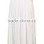 Hot Sale Iridescent Pleated Skirts High Waist Zip Up Plain White Beach Style Long Skirts