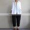 Z&M linen fabric blouse women plus size t shirt custom t shirt for women
