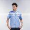 Juqian 2016 Cheap Short Sleeve Blue Cotton/polyester Security Shirt Uniform,Customize Security Guard Uniform Shirts