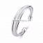 Real Silver Plated Brass Bangle Fashion Bracelet