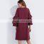 Womens Dresses New Arrival European Style Autumn Winter Dress Tiered Ruffle Sleeve Tunic Tee Dress