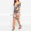 New Fashion Plus Size Embellished Beaded Mesh Women Midi Bodycon Dress