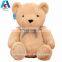 small size classical brown plush teddy bear toys with scarf
