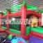 Jungle forest theme inflatable obstacle course with lion animal models for sale