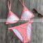 high quality new women sexy full photo shell style bikini swimwear
