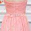 Blush Pink Bridesmaid Dress 2016 Chiffon A-line Maid of Honor Dresses Long