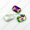 Loose fancy octagonal crystal point back glass stones for jewelry element