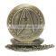 Fashion Bronze Star Trek Star Fleet Dome Bronze Quartz Pocket Watch Analog Pendant Necklace Men Women