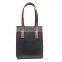 Customized felt shopping shoulder bag with leather or nylon strips