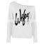 Wholesale Wifey Off The Shoulder Oversized Wide Neck Slouchy Sweatshirt