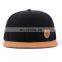 Classic two tone fitted cotton 5 panel snapback hat