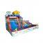 splashing water pool slide inflatable bouncy jumping castle with water pool slide