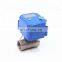 CWX25S 5v 3.6v 12v 24v 110v 220v DN15 DN20  2 way brass ss304 mini electric motorized water ball valve for water irrigation
