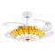 Factory Direct LED Stealth ceiling fan light fan lights Tiffany restaurant Stealth children fan light bedroom decoration