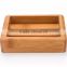 Custom engraved logo bamboo soap holder box