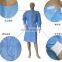 disposable SMS medical isolation gowns blue