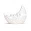 moon shaped dot speckle ceramic flower planter vase for home decor