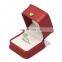 High-End New Design  Pu Leather Red Color Ring Earrings Necklace Pendant Box
