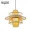 HUAYI Hot Selling Bamboo Modern Decoration E27 5W Indoor Restaurant Hotel Garden LED Pendant Light